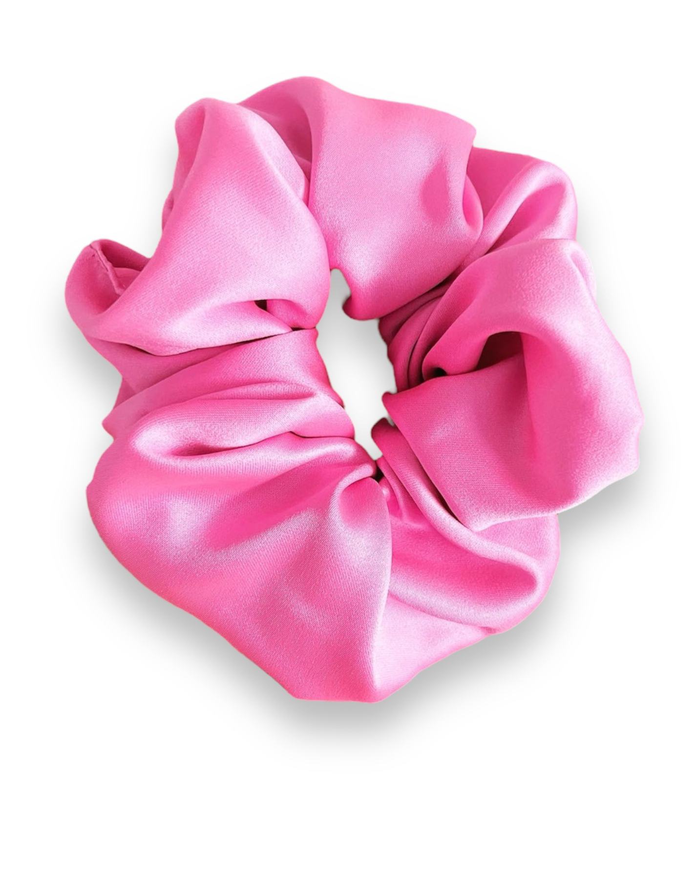 Bubble Gum Satin Scrunchie