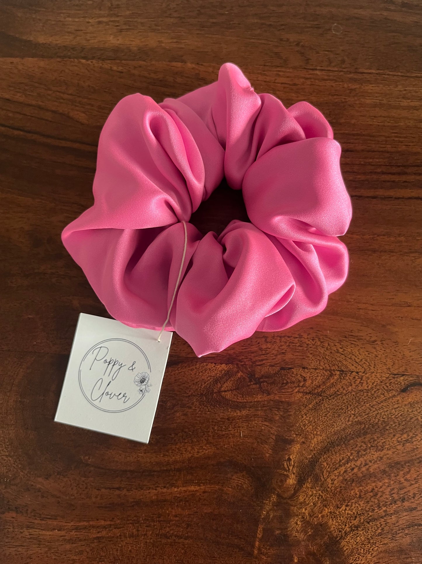 Bubble Gum Satin Scrunchie