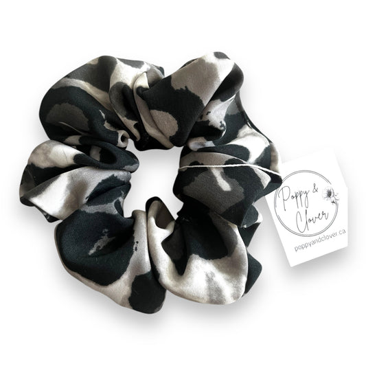 Grey Leopard Everyday Scrunchie