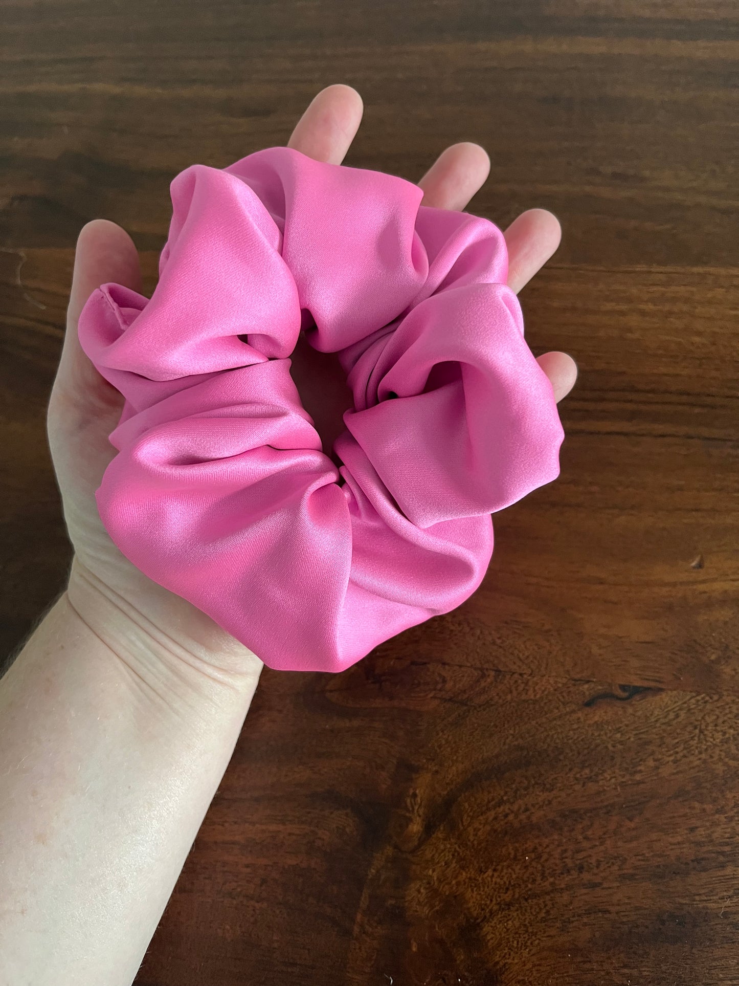 Bubble Gum Satin Scrunchie