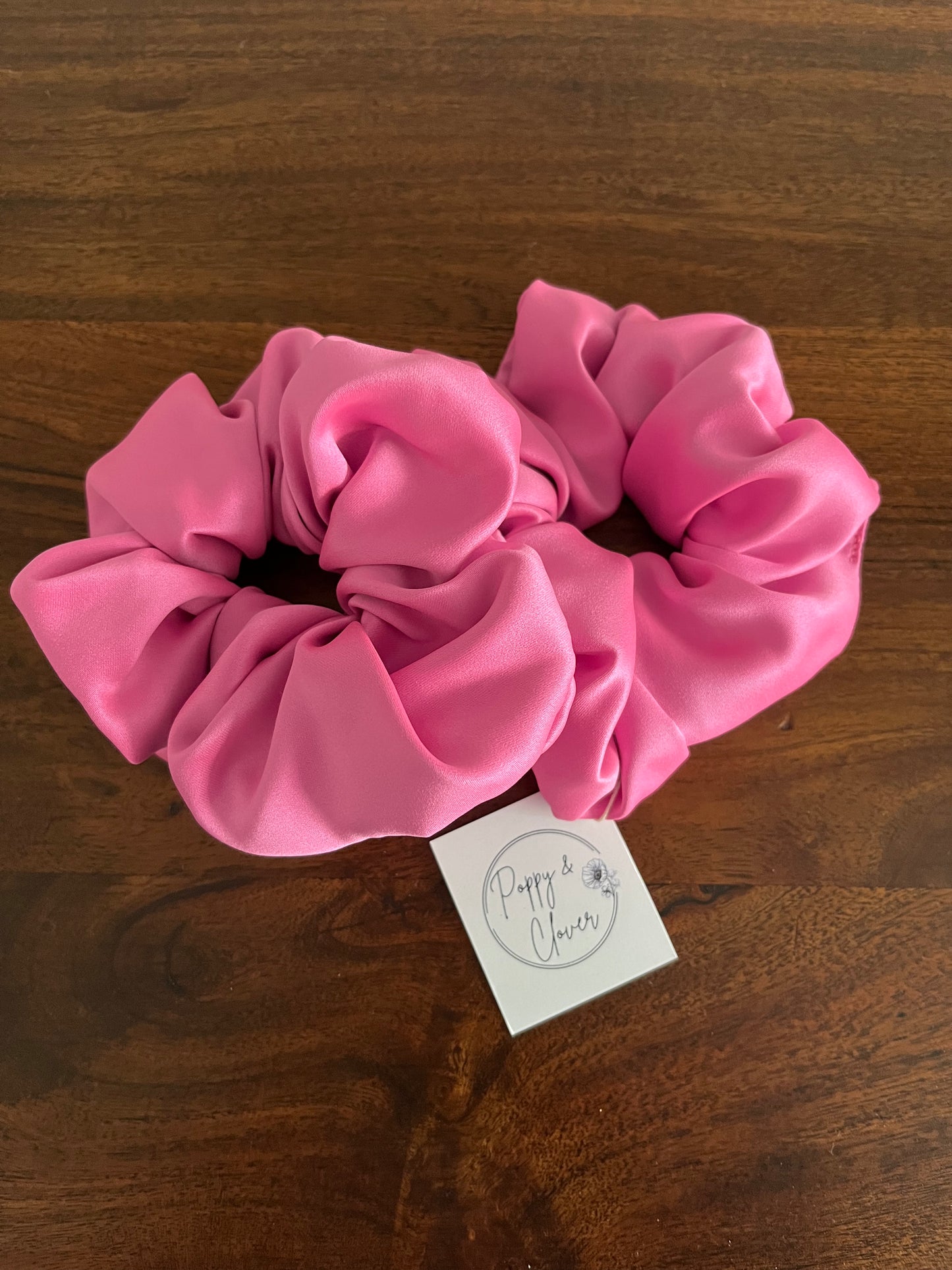 Bubble Gum Satin Scrunchie