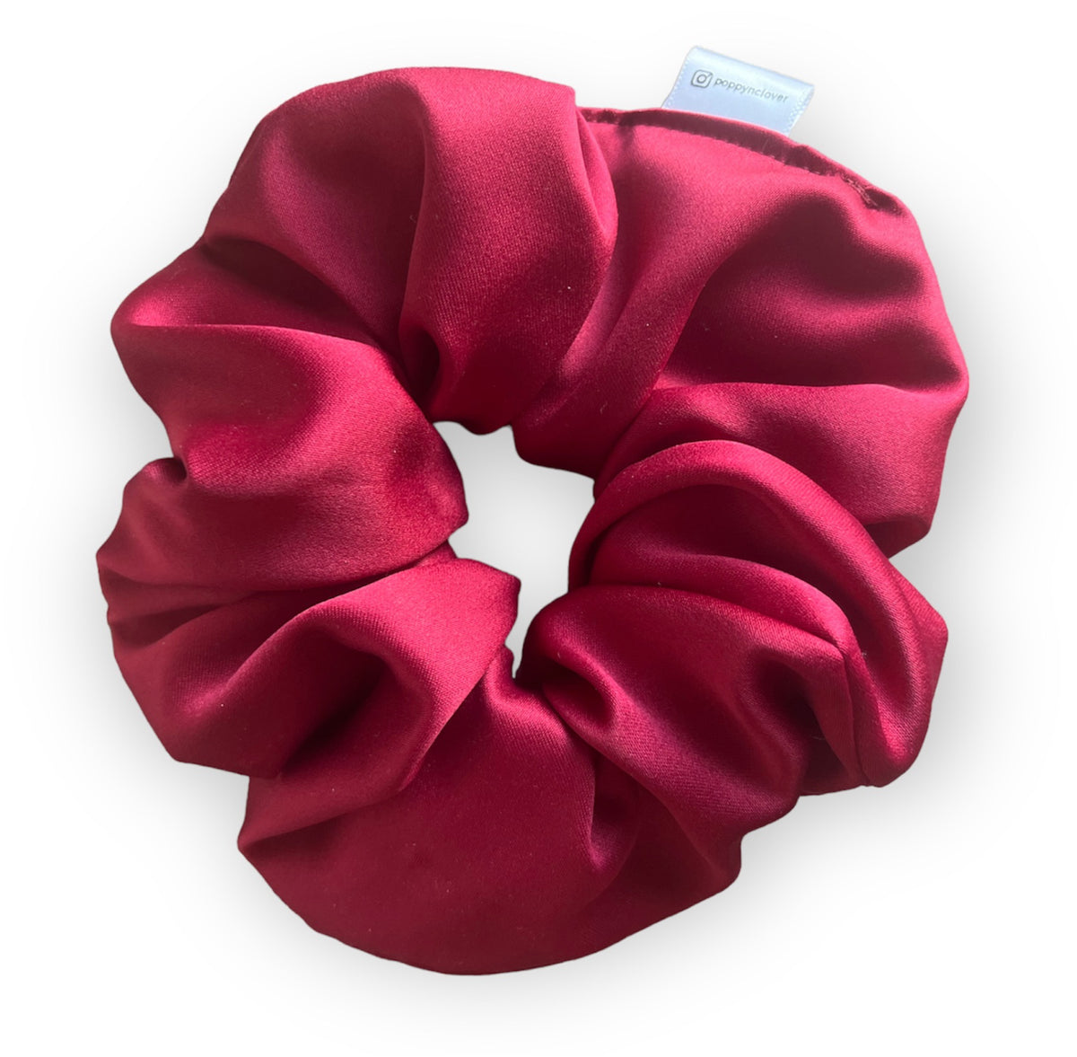Cranberry Satin Scrunchie